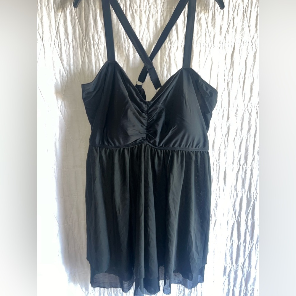 Bloomchic black bikini dress plus size